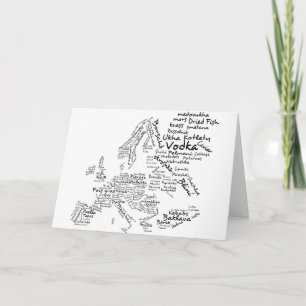 Food Map of Europe Card