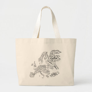Food Map of Europe Large Tote Bag
