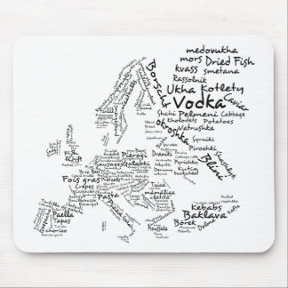 Food Map of Europe Mouse Pad