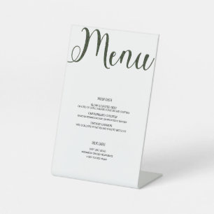 Food Menu Artificial Grass Pedestal Sign