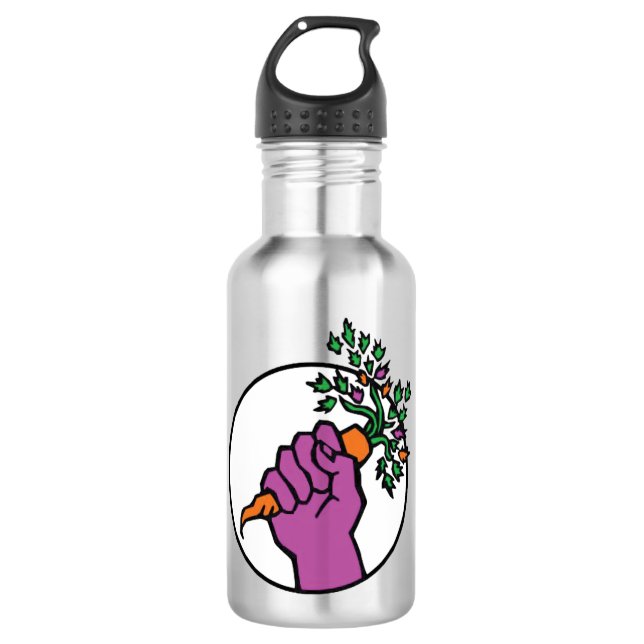Food Not Bombs logo 532 Ml Water Bottle (Front)