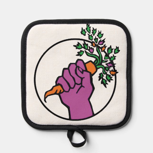 Food Not Bombs logo Pot Holder (Front)