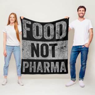 Food Not Pharma Natural Organic Nutrition Fleece Blanket