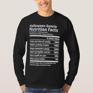 Food Nutrition Facts Guncle Halloween Costume Gay  T-Shirt