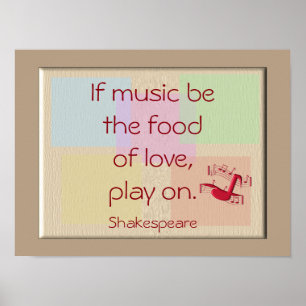 Food of love -- art print -Shakespeare quote