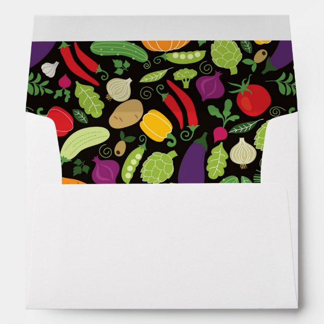 Food on a black background envelope (Back (Bottom))