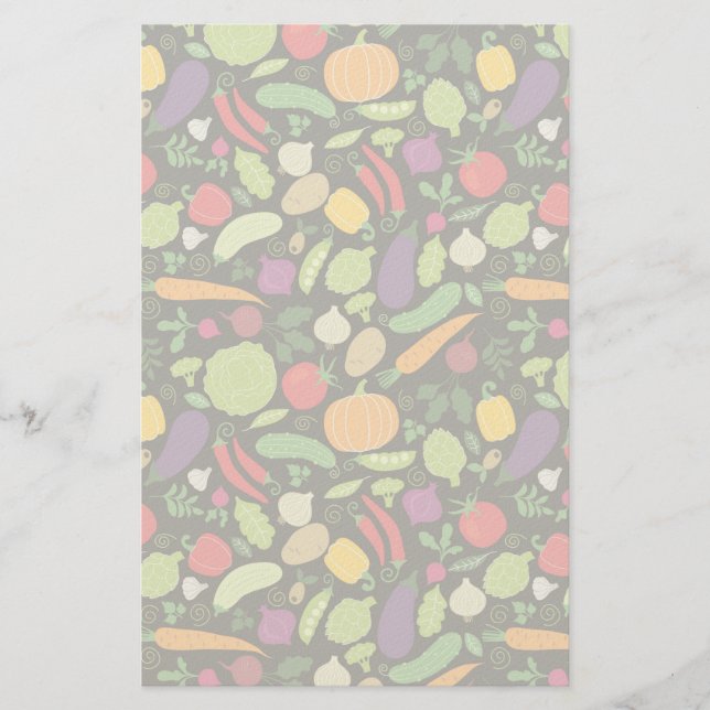 Food on a black background stationery (Front)