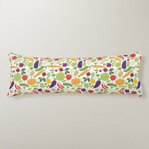 Food on a white background body cushion
