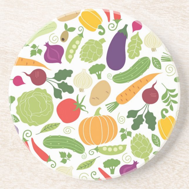 Food on a white background coaster (Front)