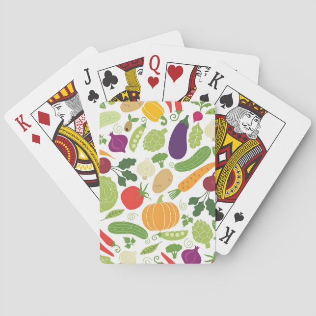 Food on a white background playing cards (Back)