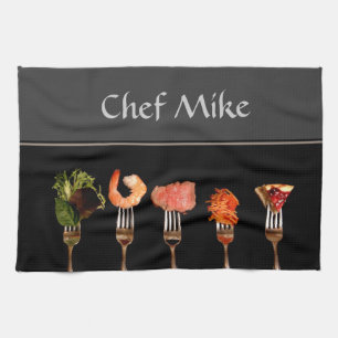 Food on Forks Kitchen Towel