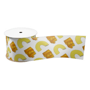 Food Pairing Elbow Macaroni Cheddar Mac & Cheese Satin Ribbon