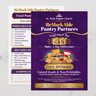 Food Pantry Donation Drive Digital Card Flyer