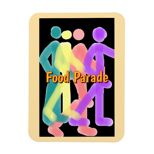Food Parade Refrigerator  Magnet (Vertical)