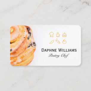 Food Pastry   Cooking Icons Business Card