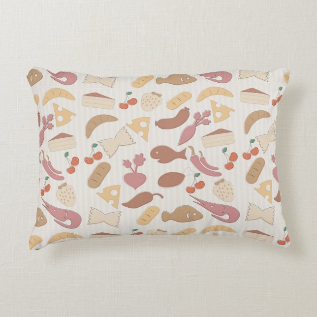 Food Pattern 2 Decorative Cushion (Front)