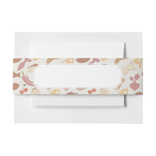 Food Pattern 2 Invitation Belly Band