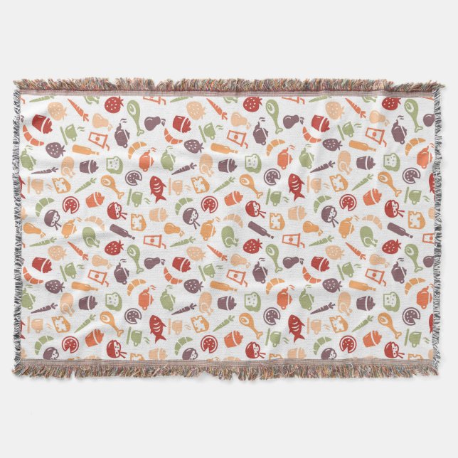 Food Pattern 2 Throw Blanket (Front)