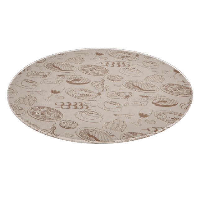 Food Pattern 3 Cutting Board (Corner)