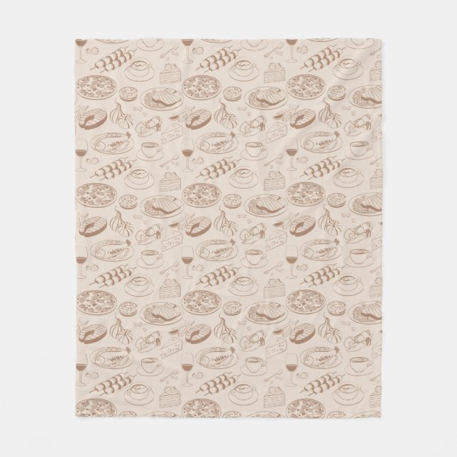 Food Pattern 3 Fleece Blanket (Front)