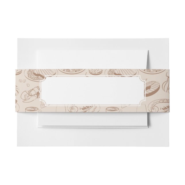 Food Pattern 3 Invitation Belly Band (Front Example)