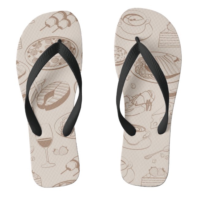 Food Pattern 3 Jandals (Footbed)