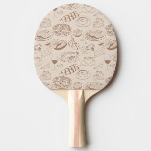 Food Pattern 3 Ping Pong Paddle