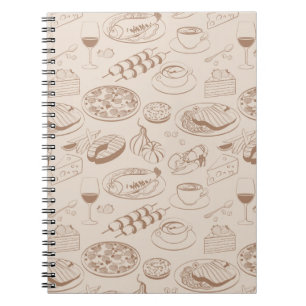 Food Pattern 3 Spiral Notebook