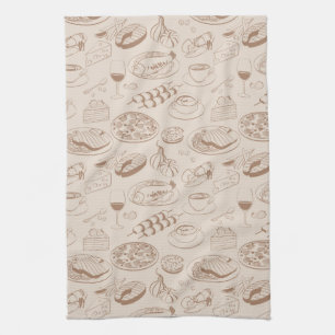 Food Pattern 3 Tea Towel