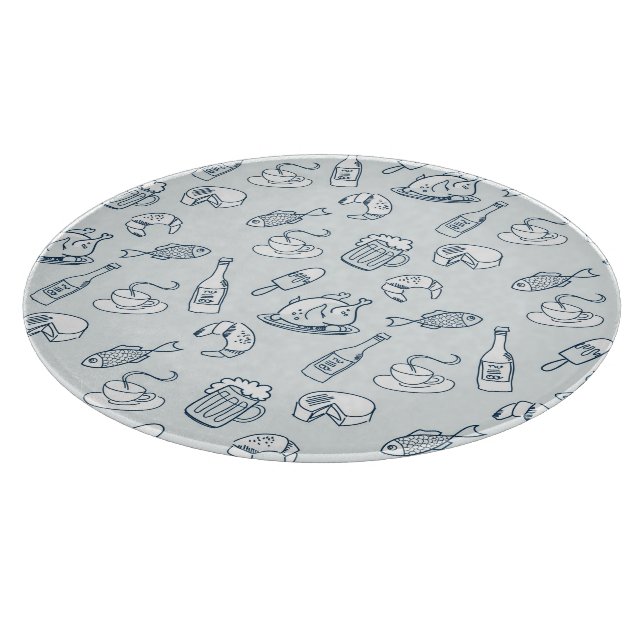 Food Pattern Cutting Board (Corner)