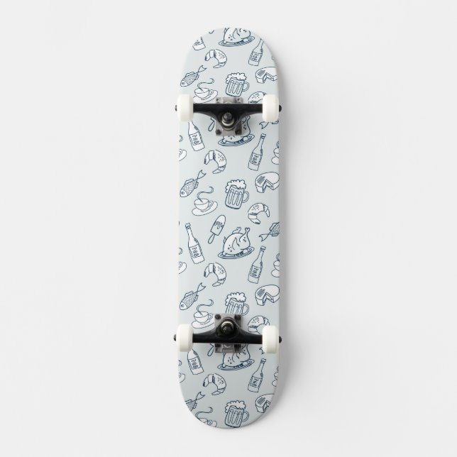 Food Pattern Skateboard (Front)