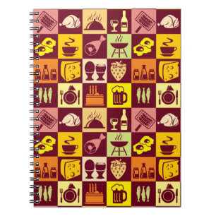 Food Pattern Spiral Notebook