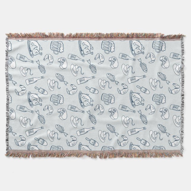 Food Pattern Throw Blanket (Front)