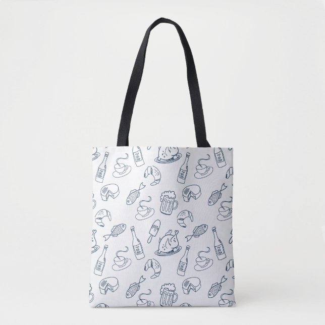 Food Pattern Tote Bag (Front)