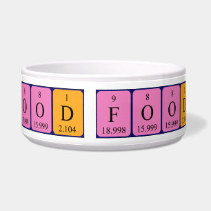 Food periodic table word pet bowl 1