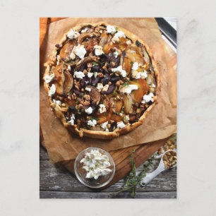 Food Photography Beet Goat Cheese Galette Postcard