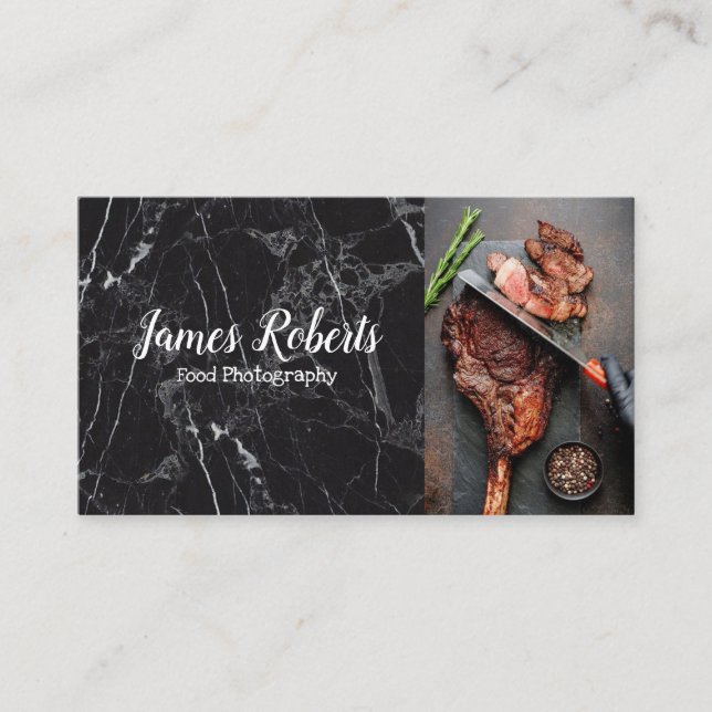 Food Photography Blogger Kitchen Business Card (Front)