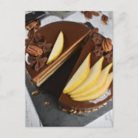 Food Photography Chocolate Pear Entremet Cake