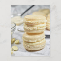 Food Photography Coconut White Chocolate Macaron