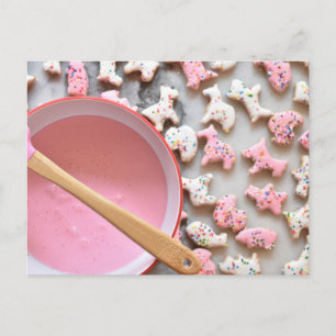 Food Photography Frosted Circus Animal Crackers Postcard