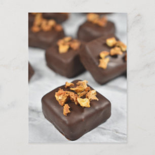 Food Photography Orange Chocolate Bon Bon Postcard