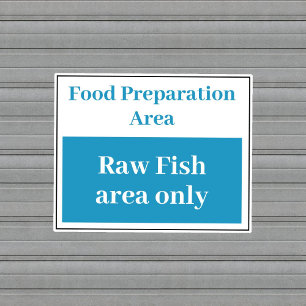 Food Prep Raw Fish Sticker