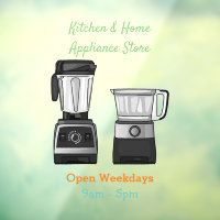 Food processor & blender cartoon illustration