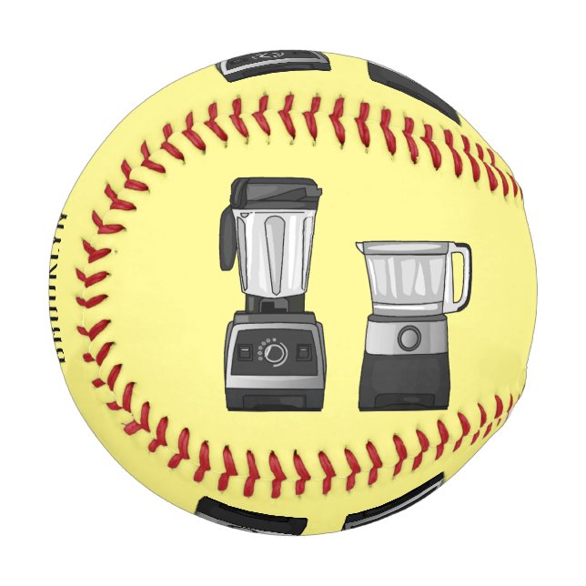 Food processor & blender cartoon illustration  baseball (Front Left)