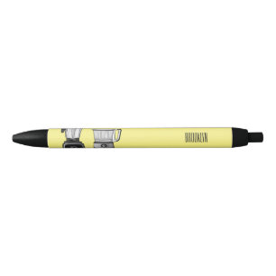 Food processor & blender cartoon illustration black ink pen