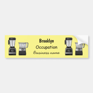 Food processor & blender cartoon illustration bumper sticker