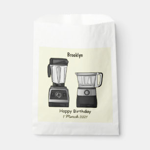 Food processor & blender cartoon illustration favour bags