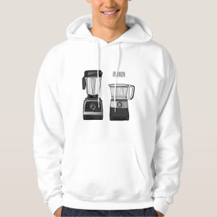Food processor & blender cartoon illustration  hoodie