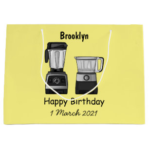 Food processor & blender cartoon illustration large gift bag