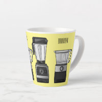 Food processor & blender cartoon illustration 